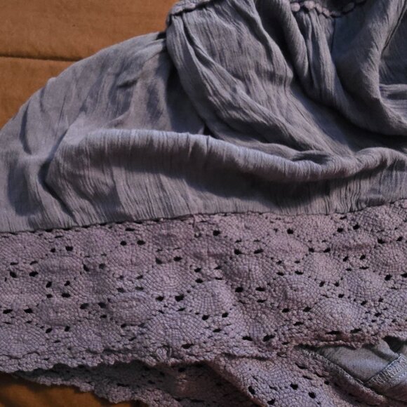 Motherhood Maternity Blue Sleeveless Tank Maxi Dress Small Flowy Button Gauze S - Picture 8 of 16